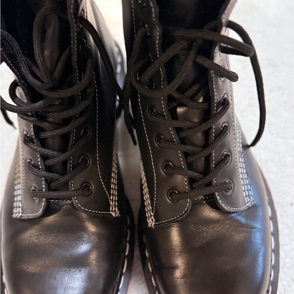 Dr. Martens Black Boots with Iconic White Stitching - Picture 4 of 7